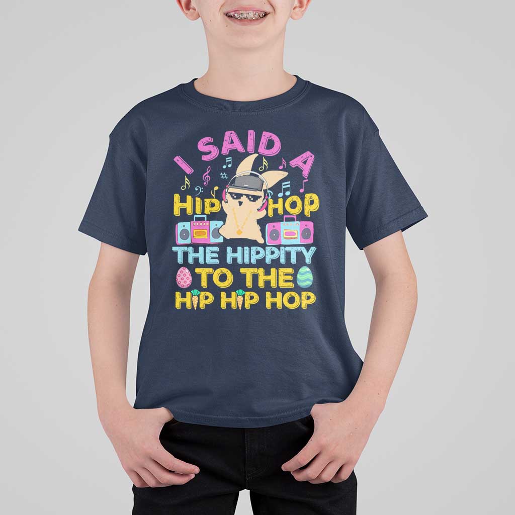 Funny Hip Hop Hippity Easter Bunny T Shirt For Kid - Wonder Print Shop