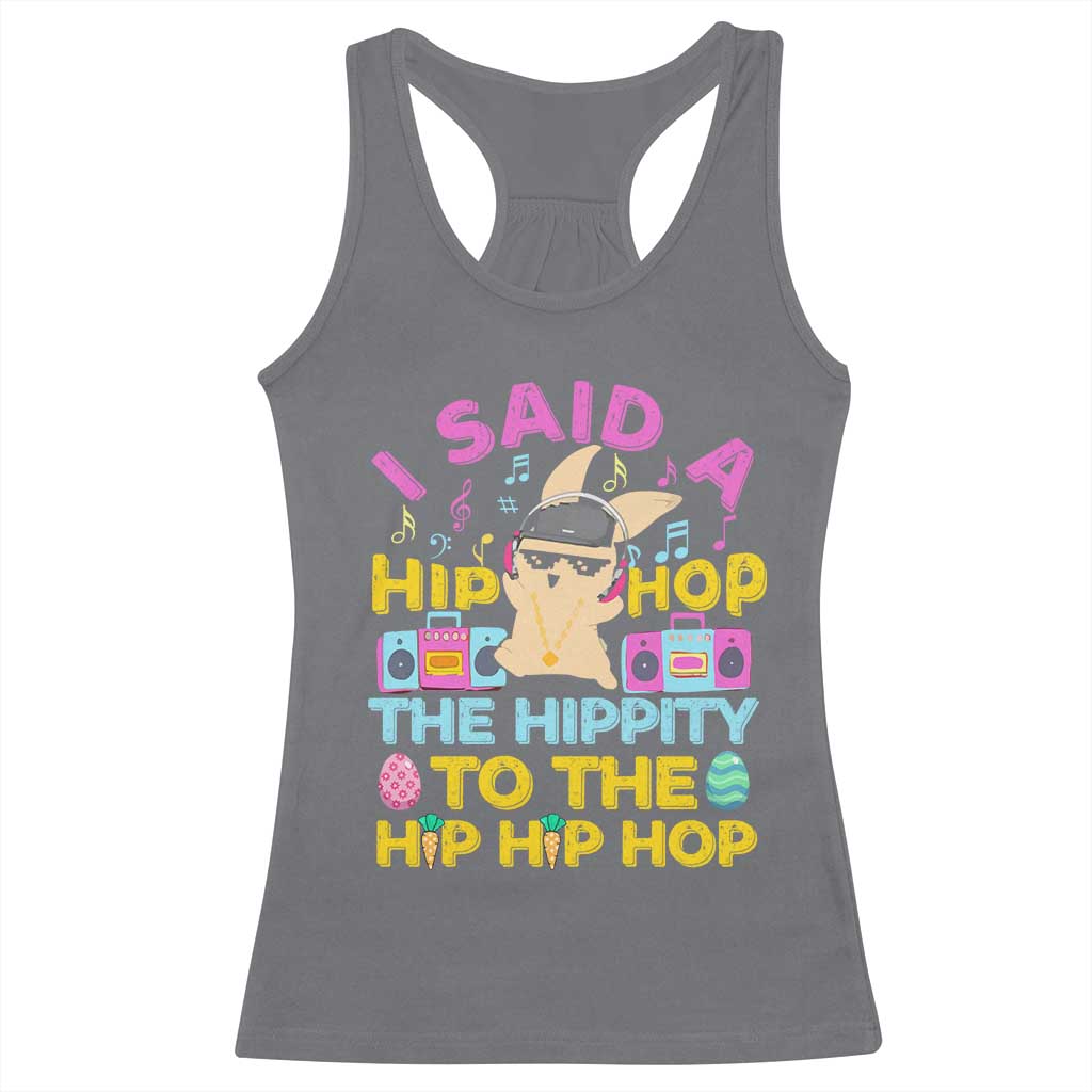 Funny Hip Hop Hippity Easter Bunny Racerback Tank Top - Wonder Print Shop