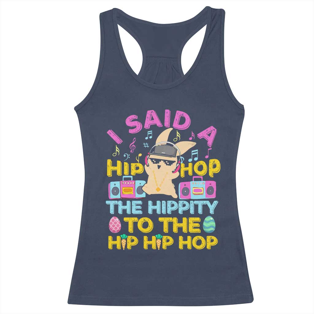Funny Hip Hop Hippity Easter Bunny Racerback Tank Top - Wonder Print Shop