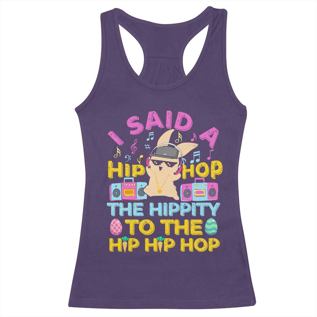 Funny Hip Hop Hippity Easter Bunny Racerback Tank Top - Wonder Print Shop