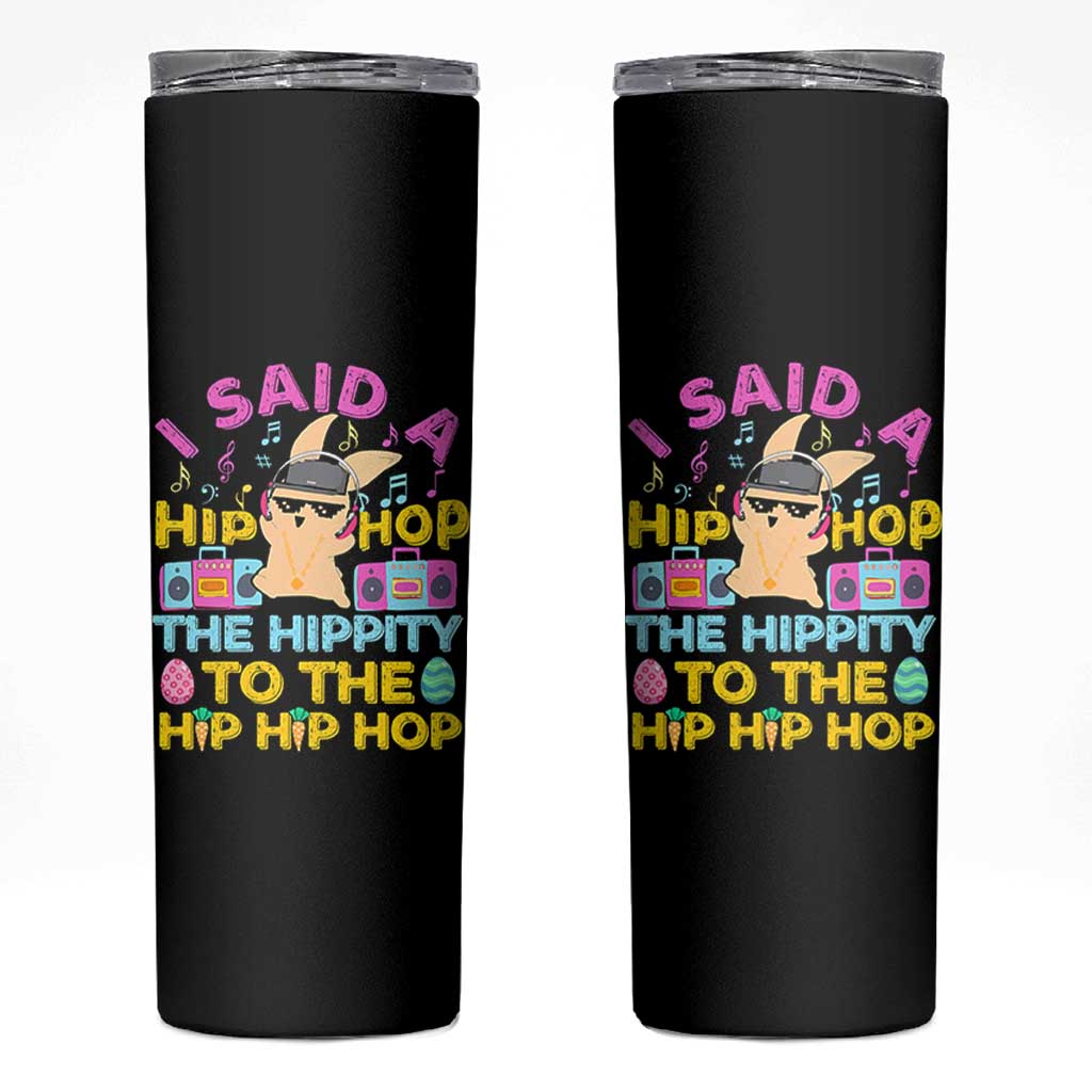 Funny Hip Hop Hippity Easter Bunny Skinny Tumbler - Wonder Print Shop
