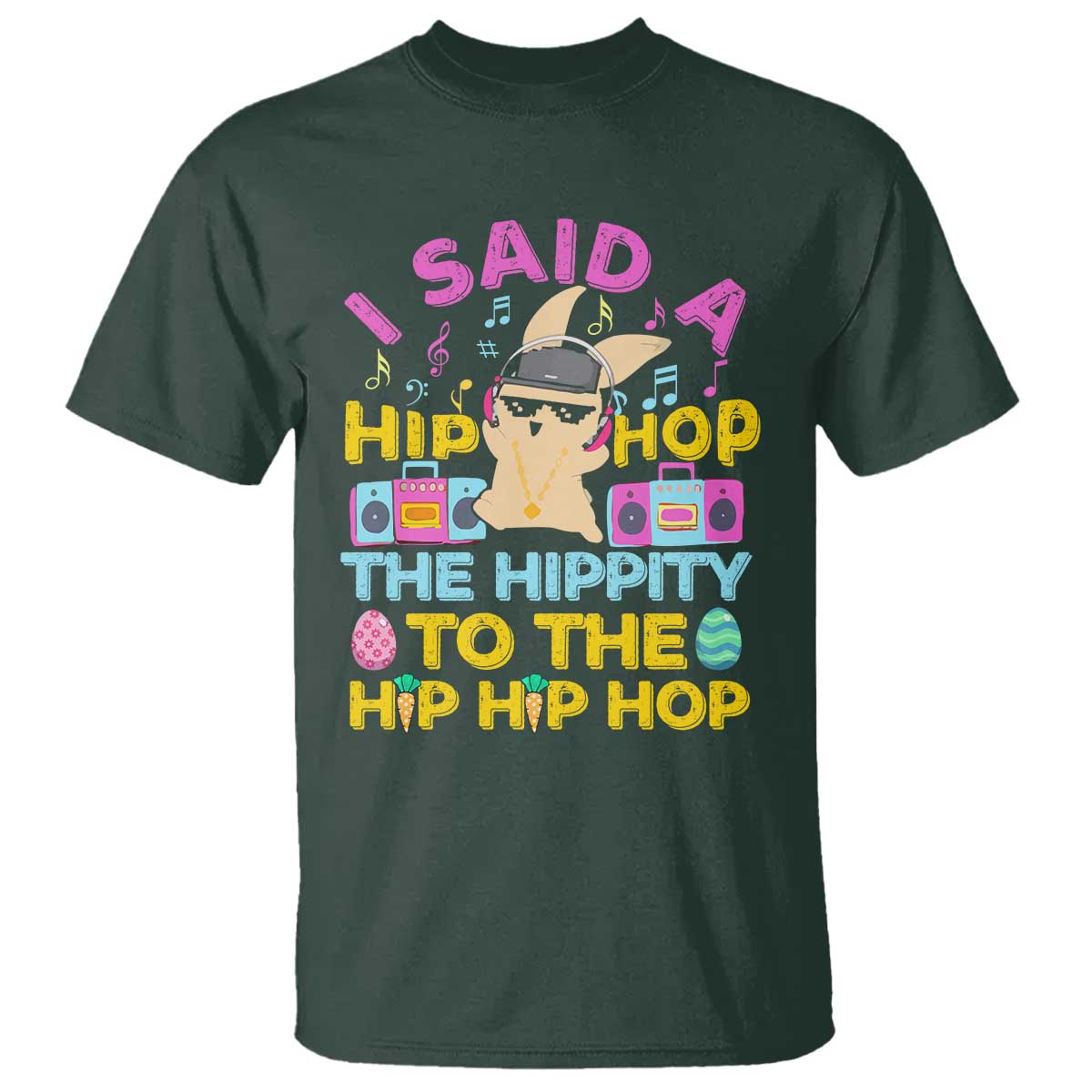 Funny Hip Hop Hippity Easter Bunny T Shirt - Wonder Print Shop