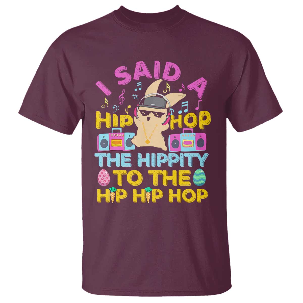 Funny Hip Hop Hippity Easter Bunny T Shirt - Wonder Print Shop