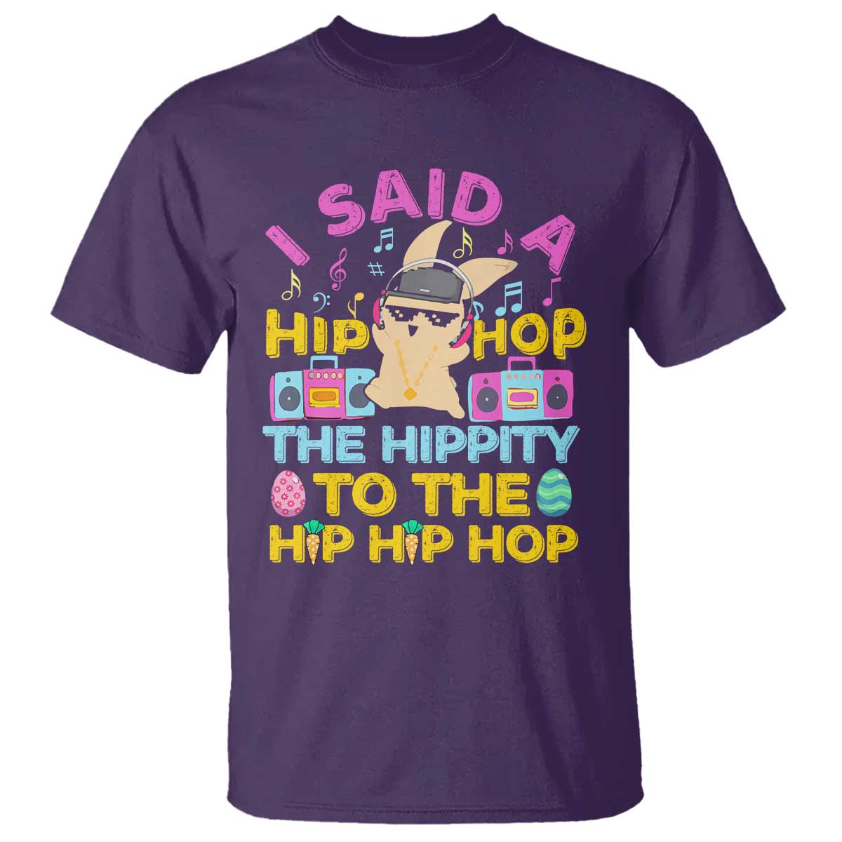 Funny Hip Hop Hippity Easter Bunny T Shirt - Wonder Print Shop