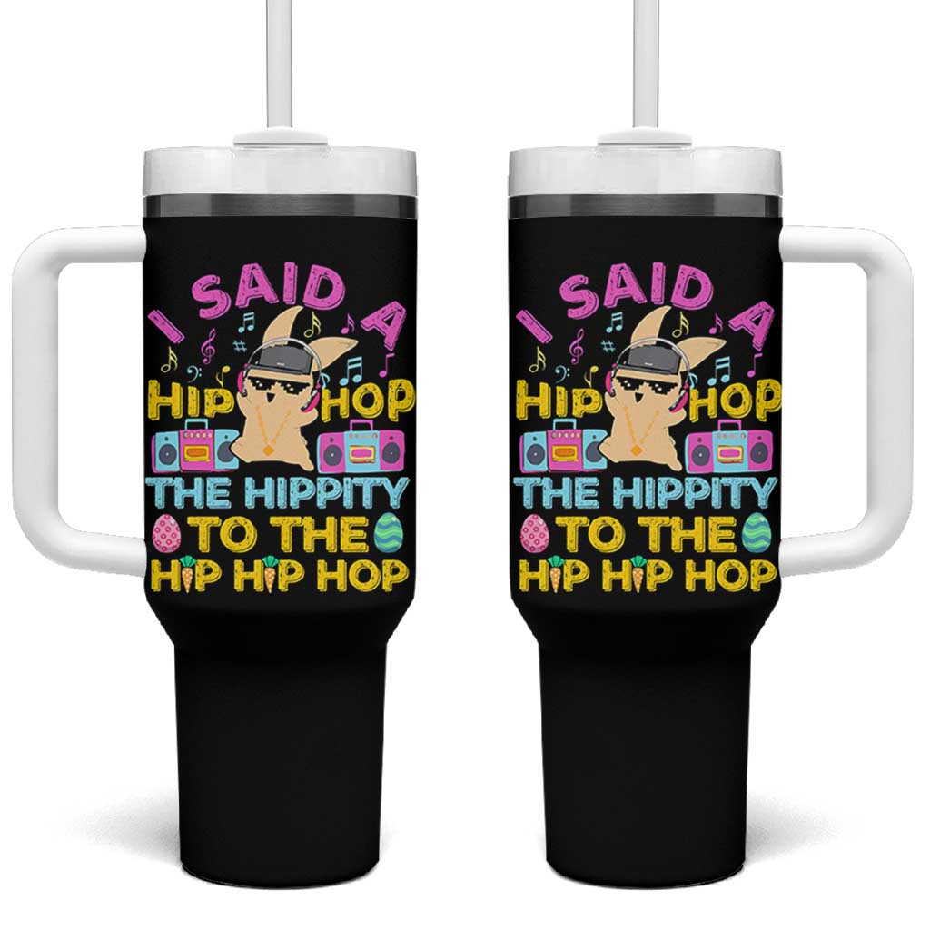 Funny Hip Hop Hippity Easter Bunny Tumbler With Handle - Wonder Print Shop