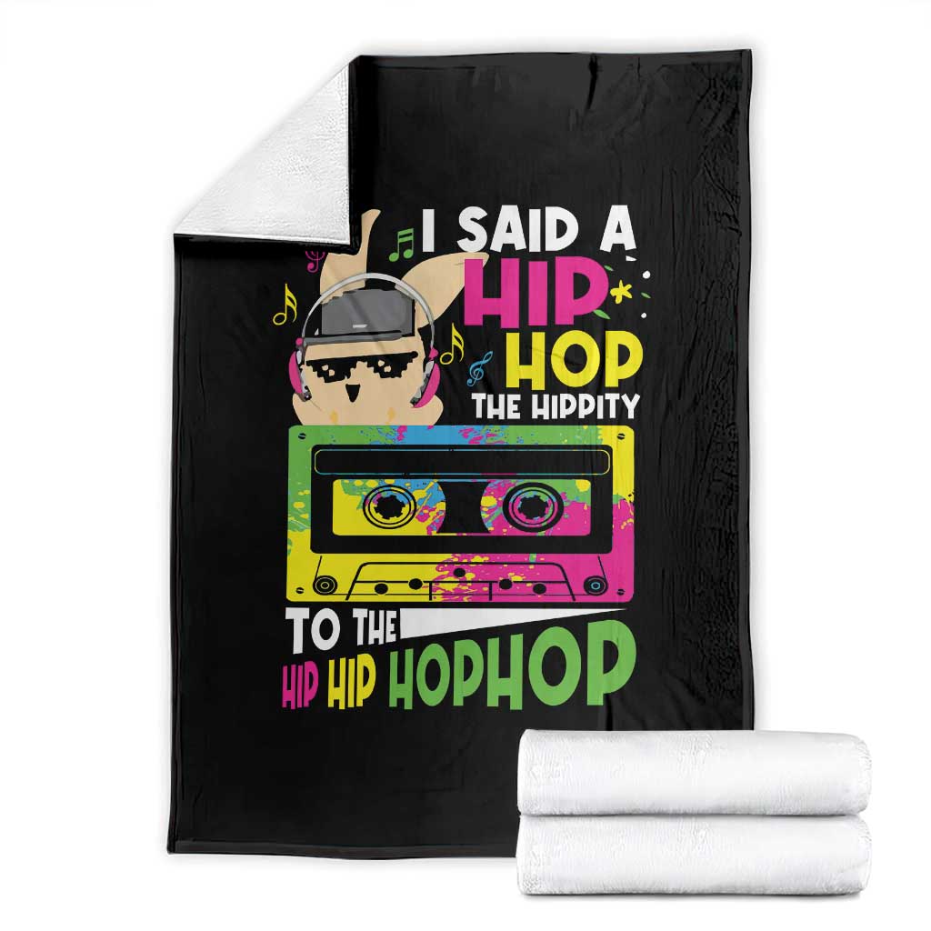 Hip Hop Easter Bunny Throw Blanket Funny Hippity Cool Rabbit Lovers Toddler - Wonder Print Shop