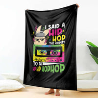 Hip Hop Easter Bunny Throw Blanket Funny Hippity Cool Rabbit Lovers Toddler - Wonder Print Shop