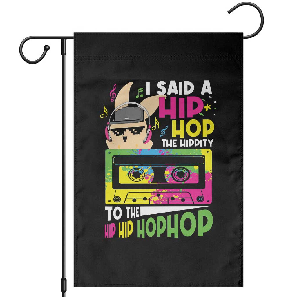 Hip Hop Easter Bunny Garden Flag Funny Hippity Cool Rabbit Lovers Toddler - Wonder Print Shop