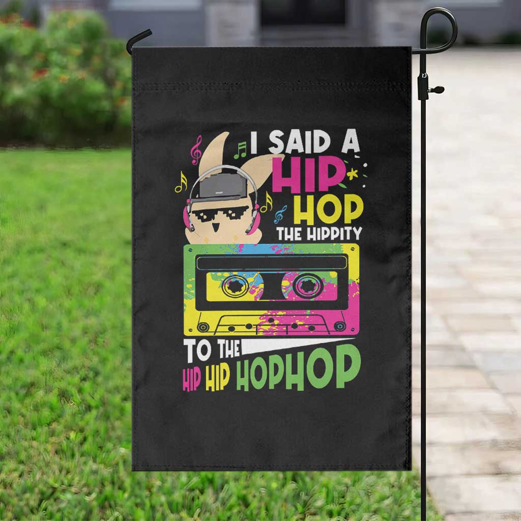 Hip Hop Easter Bunny Garden Flag Funny Hippity Cool Rabbit Lovers Toddler - Wonder Print Shop