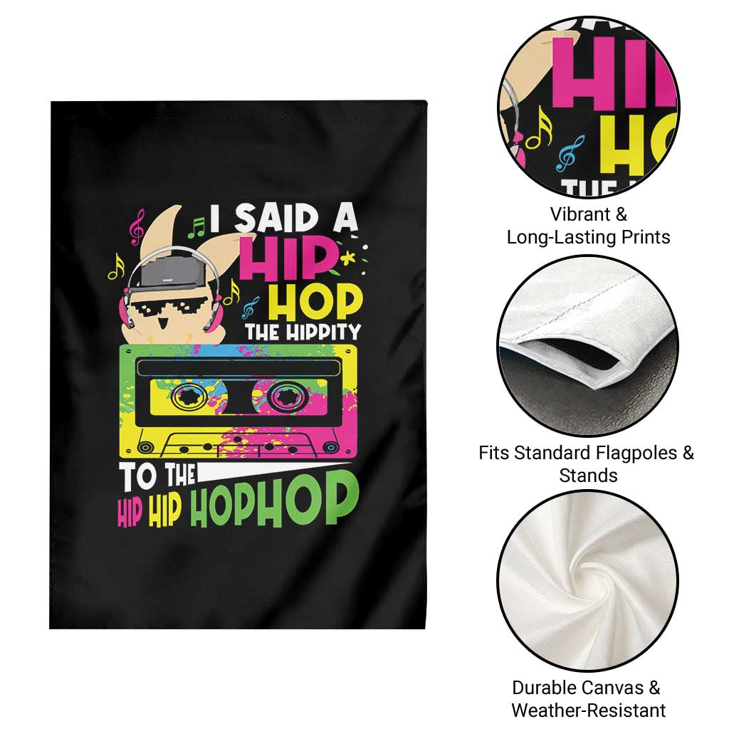 Hip Hop Easter Bunny Garden Flag Funny Hippity Cool Rabbit Lovers Toddler - Wonder Print Shop