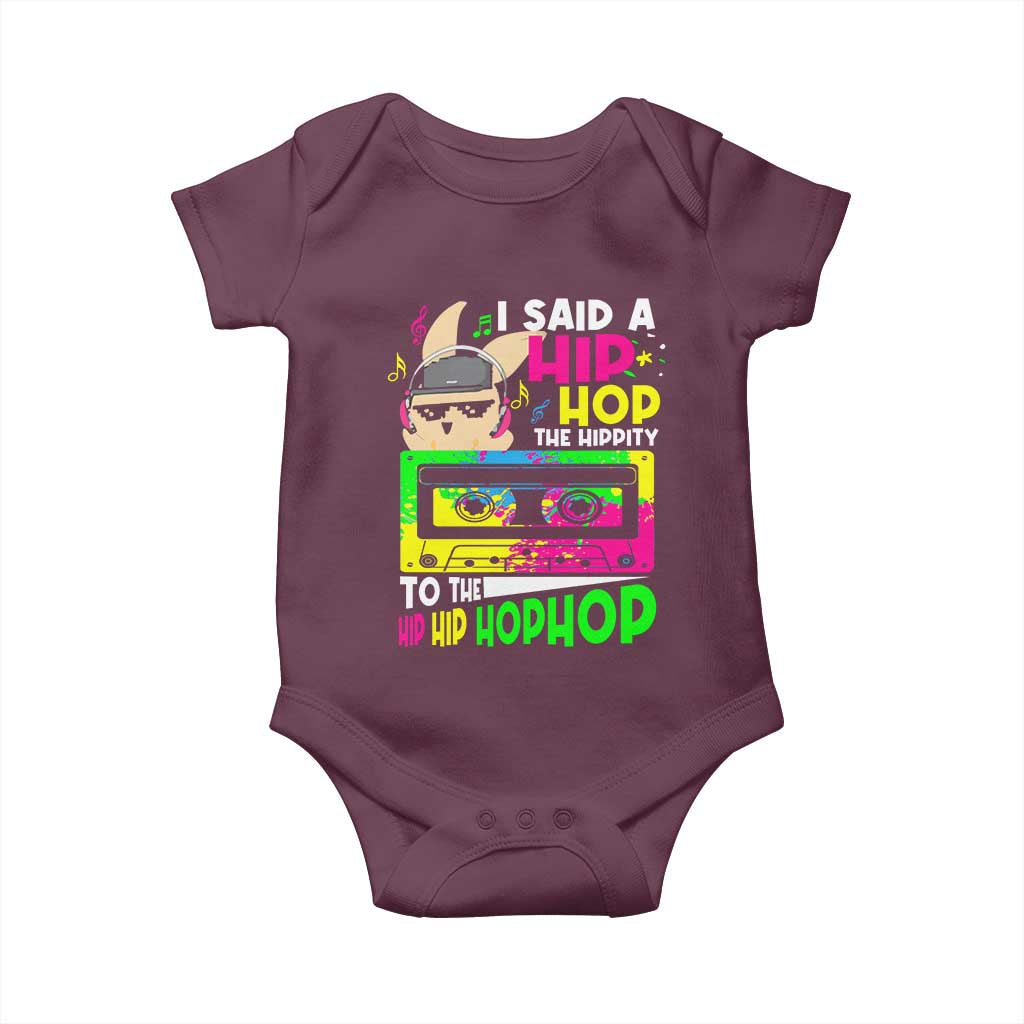 Hip Hop Easter Bunny Baby Onesie Funny Hippity Cool Rabbit Lovers Toddler - Wonder Print Shop