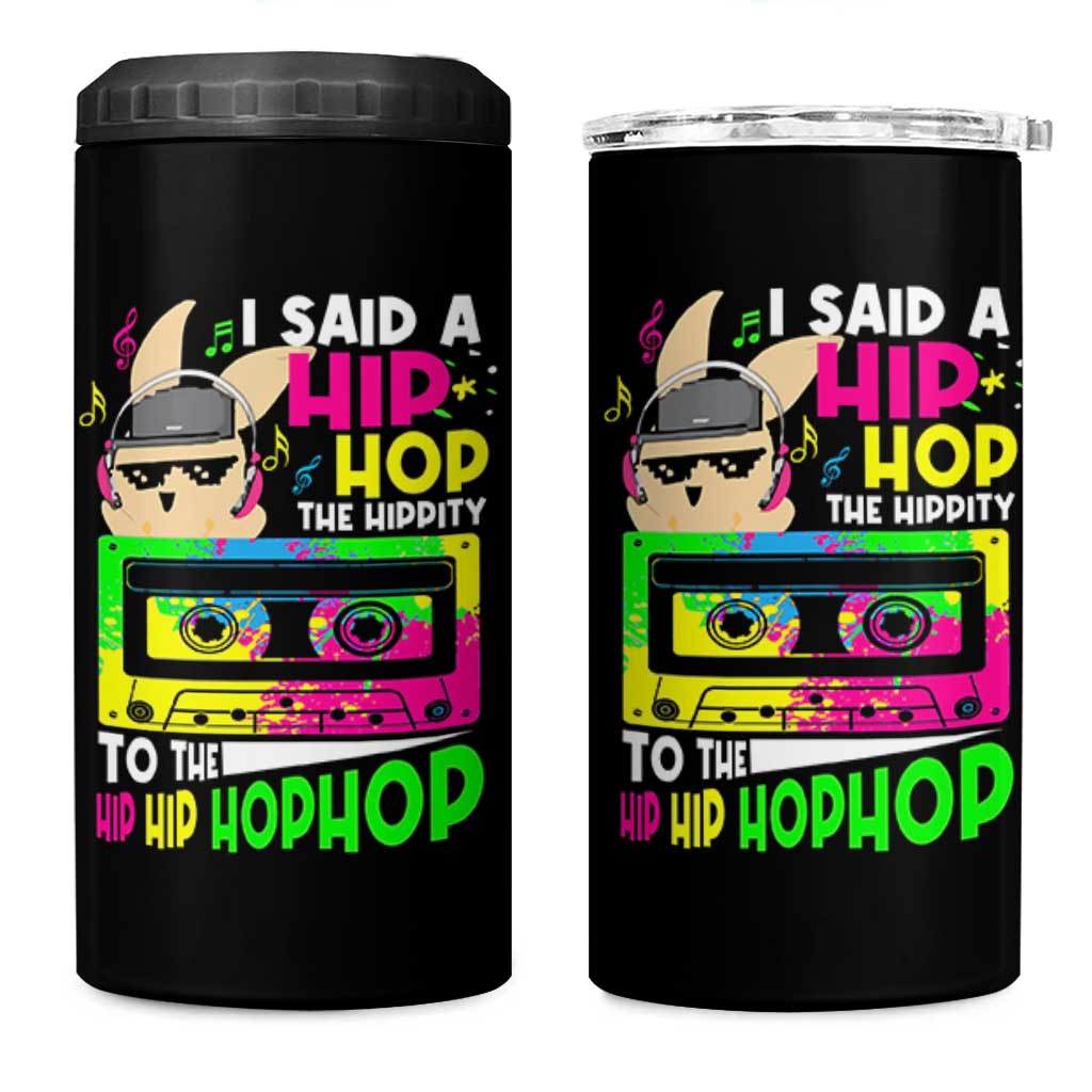 Hip Hop Easter Bunny 4 in 1 Can Cooler Tumbler Funny Hippity Cool Rabbit Lovers Toddler - Wonder Print Shop