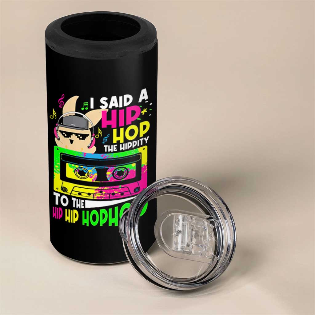 Hip Hop Easter Bunny 4 in 1 Can Cooler Tumbler Funny Hippity Cool Rabbit Lovers Toddler - Wonder Print Shop