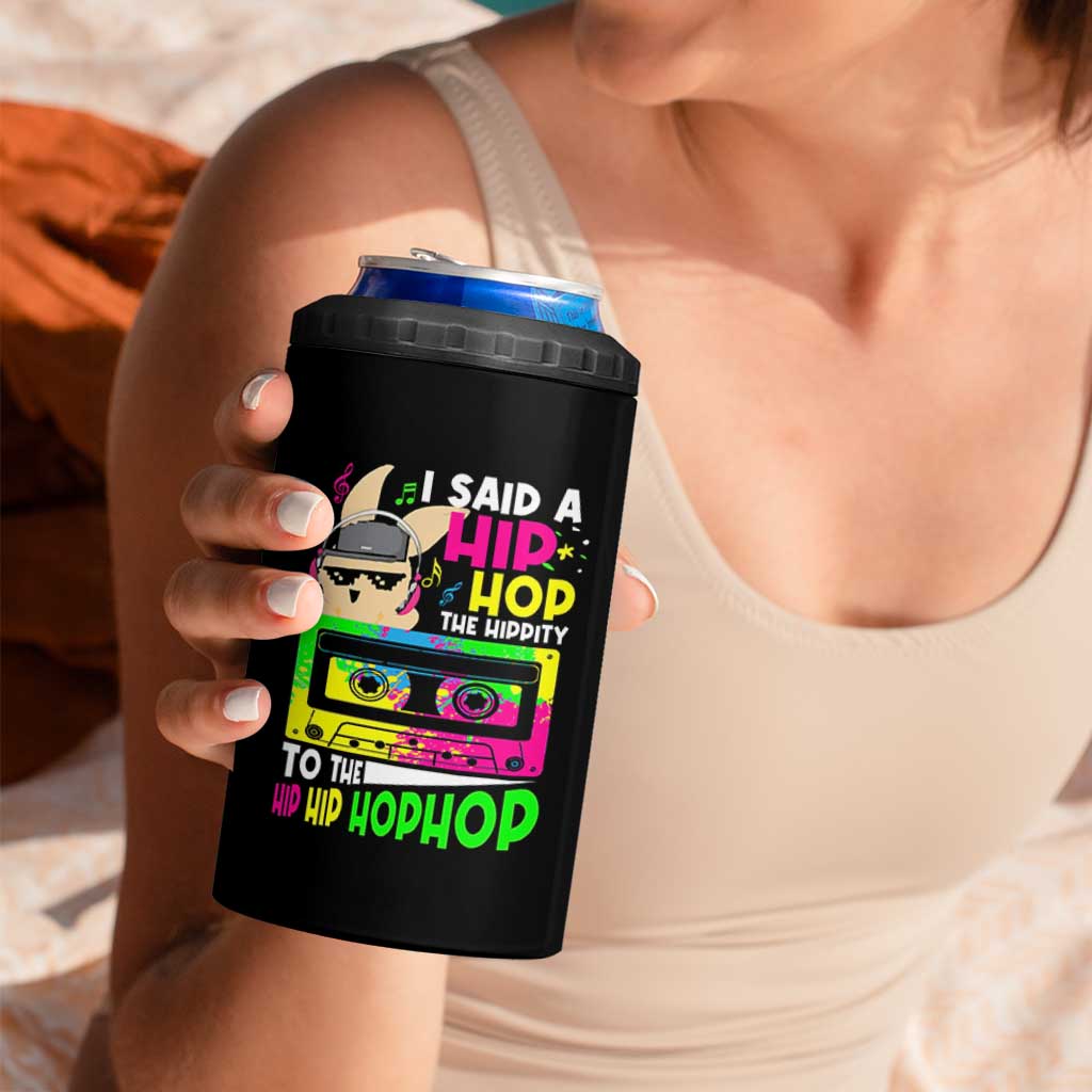 Hip Hop Easter Bunny 4 in 1 Can Cooler Tumbler Funny Hippity Cool Rabbit Lovers Toddler - Wonder Print Shop