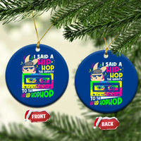 Hip Hop Easter Bunny Ceramic Ornament Funny Hippity Cool Rabbit Lovers Toddler - Wonder Print Shop