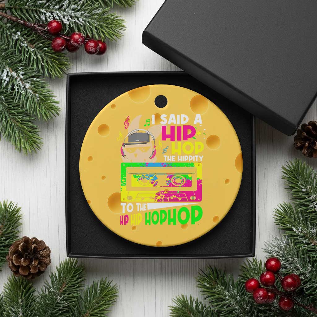 Hip Hop Easter Bunny Ceramic Ornament Funny Hippity Cool Rabbit Lovers Toddler - Wonder Print Shop