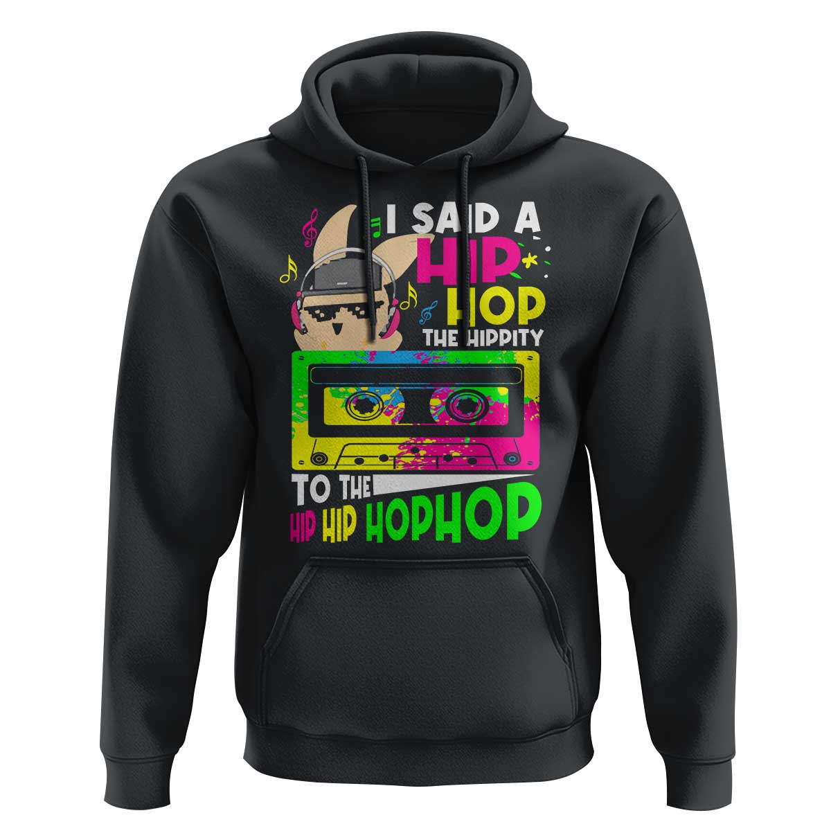 Hip Hop Easter Bunny Hoodie Funny Hippity Cool Rabbit Lovers Toddler - Wonder Print Shop
