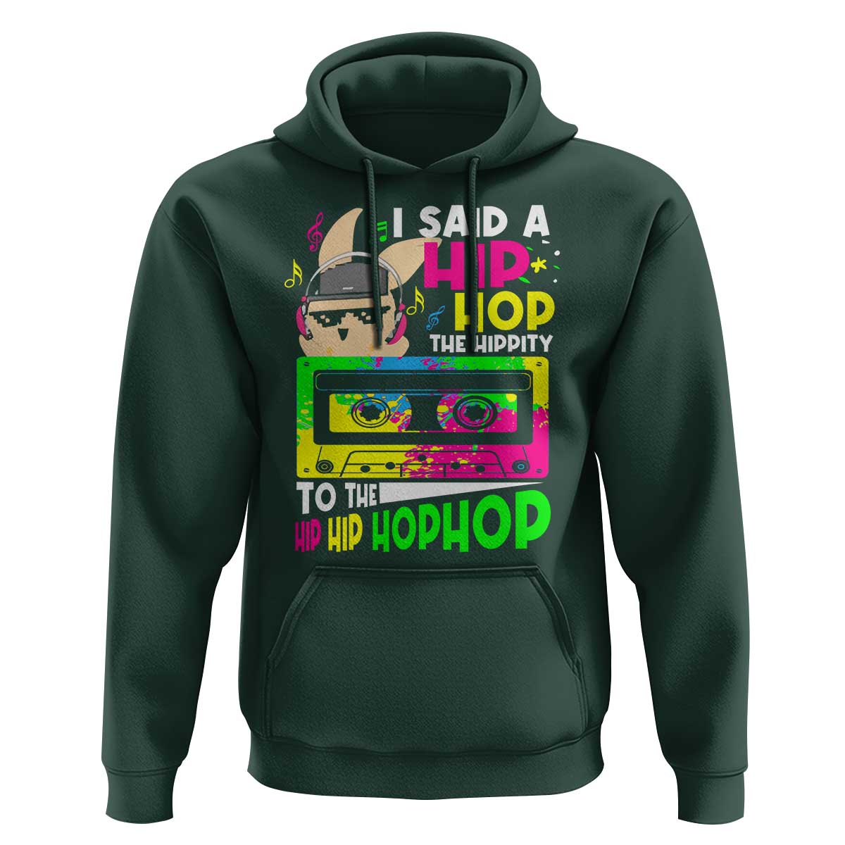 Hip Hop Easter Bunny Hoodie Funny Hippity Cool Rabbit Lovers Toddler - Wonder Print Shop