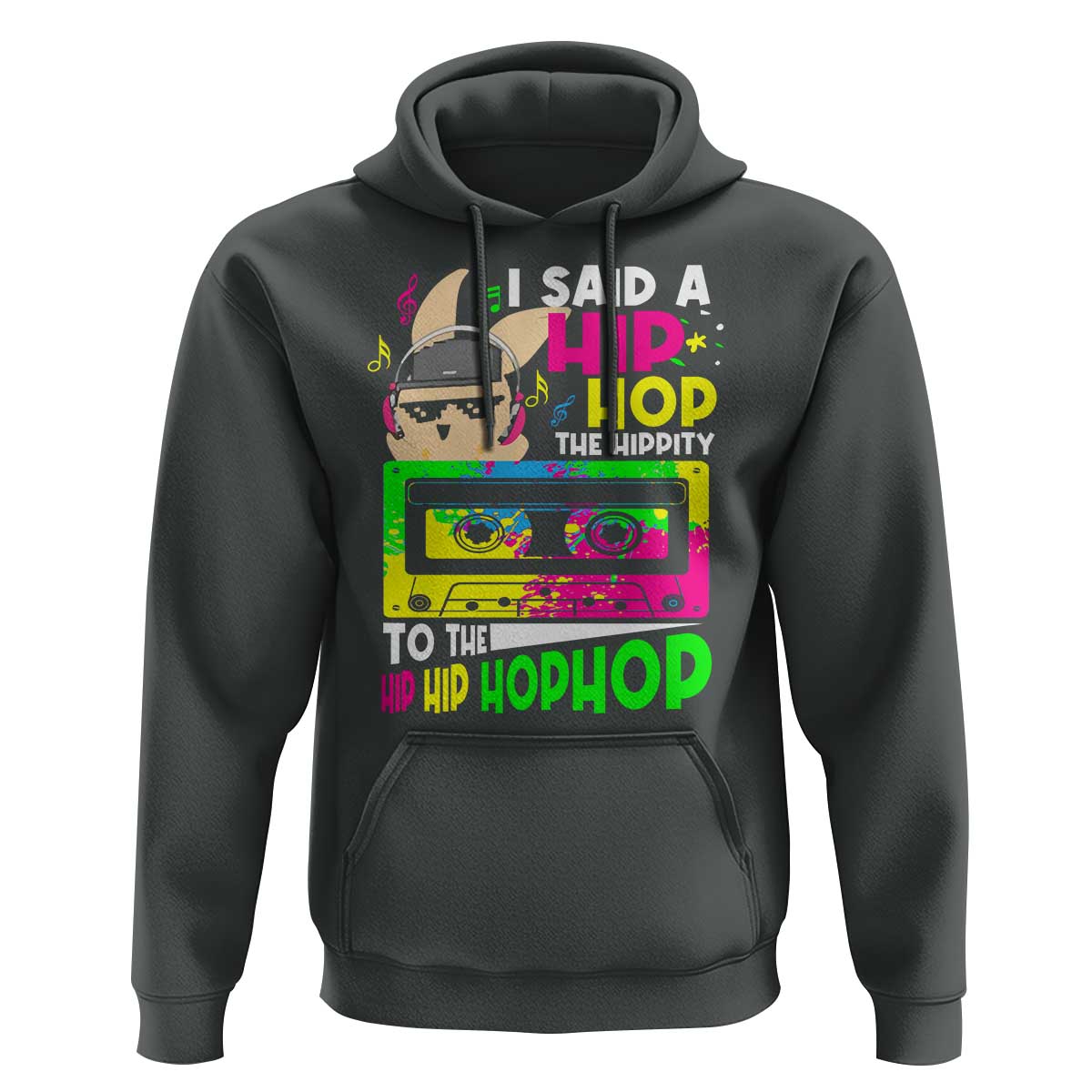 Hip Hop Easter Bunny Hoodie Funny Hippity Cool Rabbit Lovers Toddler - Wonder Print Shop