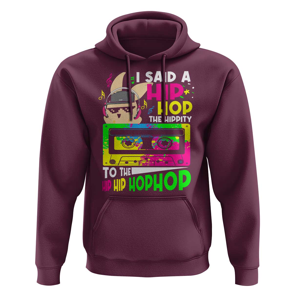 Hip Hop Easter Bunny Hoodie Funny Hippity Cool Rabbit Lovers Toddler - Wonder Print Shop