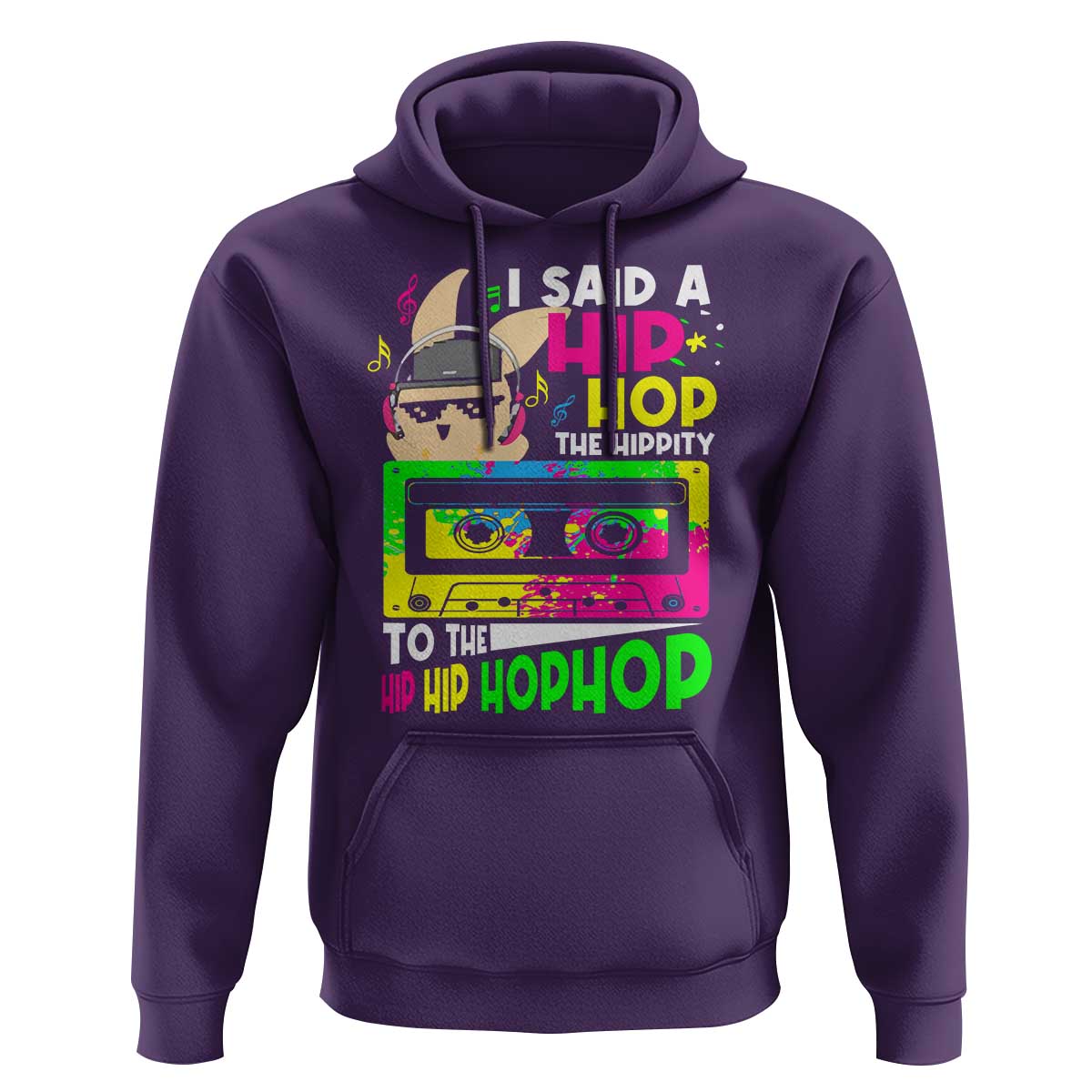 Hip Hop Easter Bunny Hoodie Funny Hippity Cool Rabbit Lovers Toddler - Wonder Print Shop