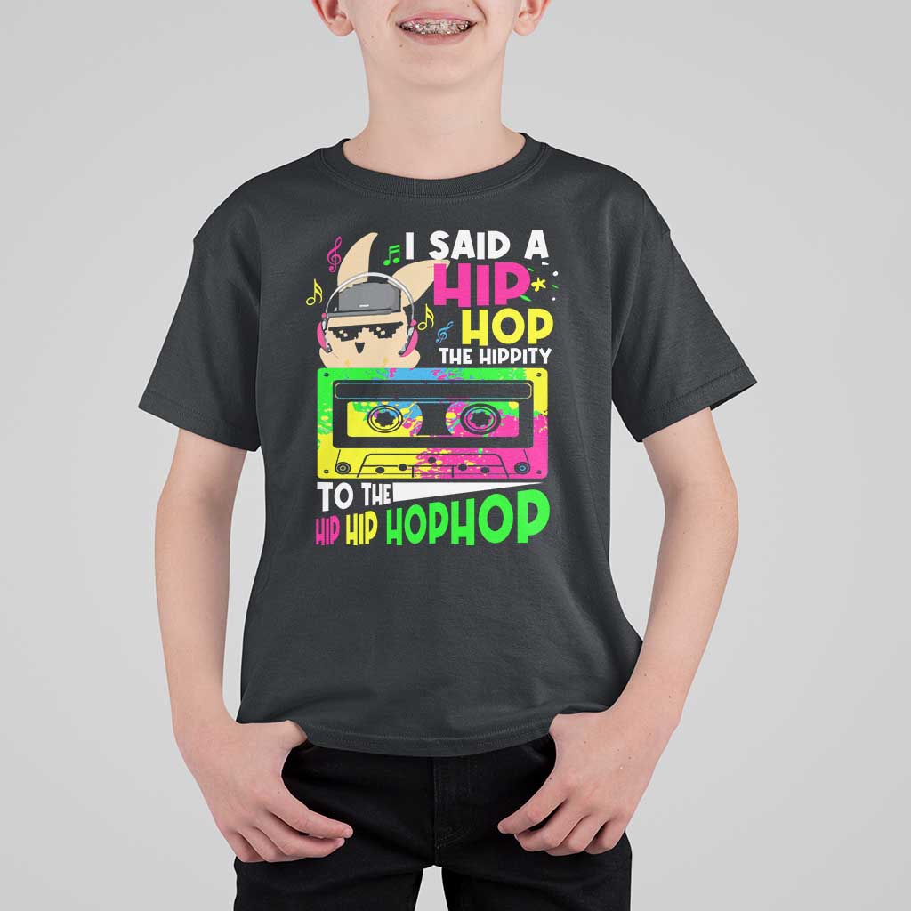 Hip Hop Easter Bunny T Shirt For Kid Funny Hippity Cool Rabbit Lovers Toddler - Wonder Print Shop