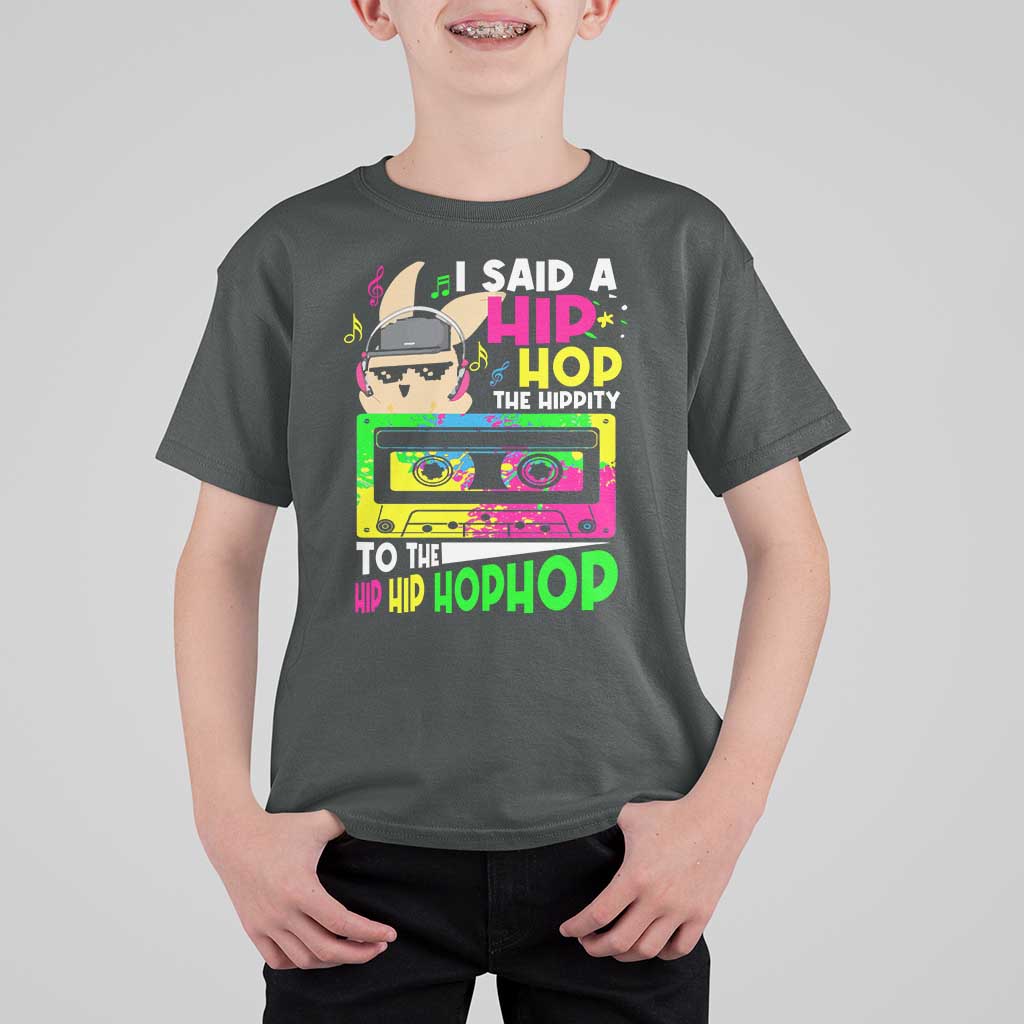 Hip Hop Easter Bunny T Shirt For Kid Funny Hippity Cool Rabbit Lovers Toddler - Wonder Print Shop