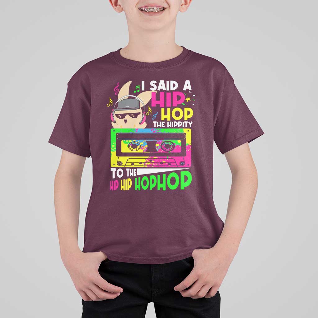 Hip Hop Easter Bunny T Shirt For Kid Funny Hippity Cool Rabbit Lovers Toddler - Wonder Print Shop