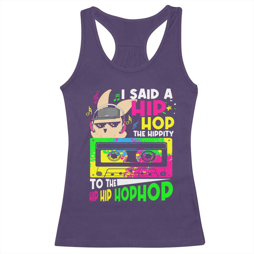 Hip Hop Easter Bunny Racerback Tank Top Funny Hippity Cool Rabbit Lovers Toddler - Wonder Print Shop