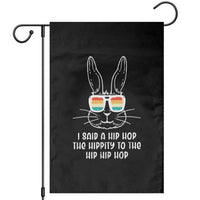 Retro Hip Hop Easter Bunny Garden Flag Funny Hippity Cool Rabbit Lovers Toddler - Wonder Print Shop