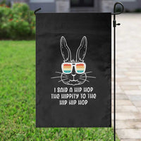 Retro Hip Hop Easter Bunny Garden Flag Funny Hippity Cool Rabbit Lovers Toddler - Wonder Print Shop