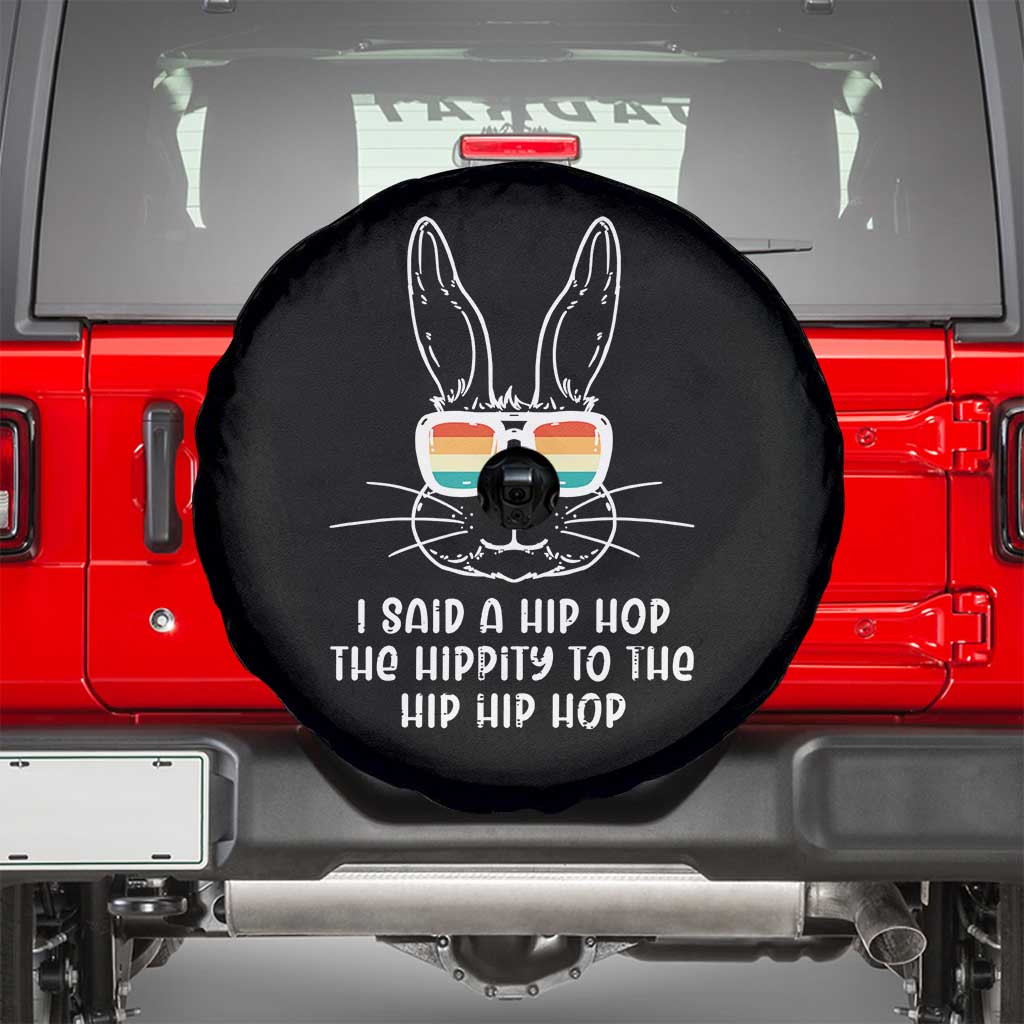 Retro Hip Hop Easter Bunny Spare Tire Cover Funny Hippity Cool Rabbit Lovers Toddler - Wonder Print Shop