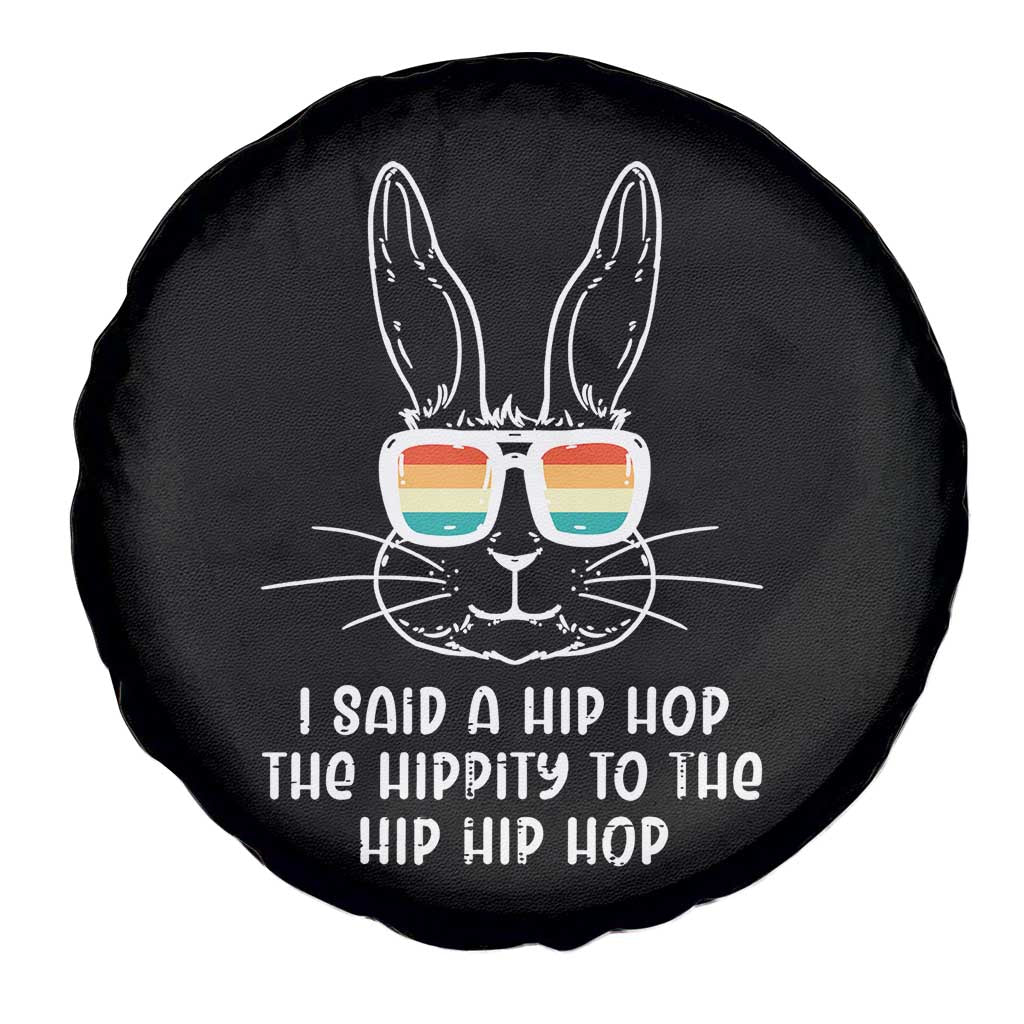 Retro Hip Hop Easter Bunny Spare Tire Cover Funny Hippity Cool Rabbit Lovers Toddler - Wonder Print Shop