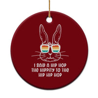 Retro Hip Hop Easter Bunny Ceramic Ornament Funny Hippity Cool Rabbit Lovers Toddler - Wonder Print Shop