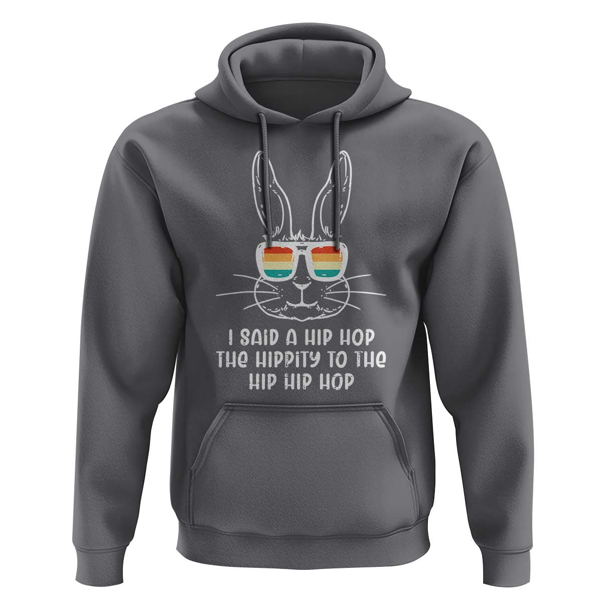 Retro Hip Hop Easter Bunny Hoodie Funny Hippity Cool Rabbit Lovers Toddler - Wonder Print Shop