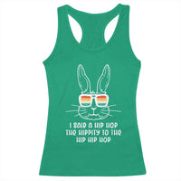Retro Hip Hop Easter Bunny Racerback Tank Top Funny Hippity Cool Rabbit Lovers Toddler - Wonder Print Shop