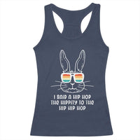 Retro Hip Hop Easter Bunny Racerback Tank Top Funny Hippity Cool Rabbit Lovers Toddler - Wonder Print Shop