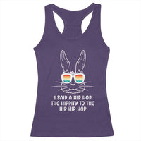 Retro Hip Hop Easter Bunny Racerback Tank Top Funny Hippity Cool Rabbit Lovers Toddler - Wonder Print Shop
