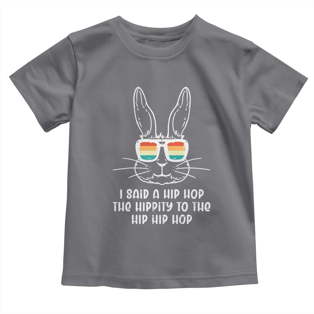 Retro Hip Hop Easter Bunny Toddler T Shirt Funny Hippity Cool Rabbit Lovers Toddler - Wonder Print Shop