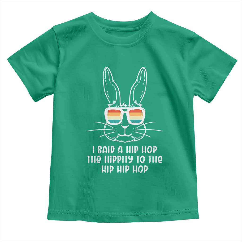 Retro Hip Hop Easter Bunny Toddler T Shirt Funny Hippity Cool Rabbit Lovers Toddler - Wonder Print Shop