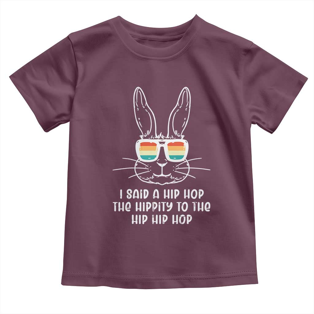 Retro Hip Hop Easter Bunny Toddler T Shirt Funny Hippity Cool Rabbit Lovers Toddler - Wonder Print Shop