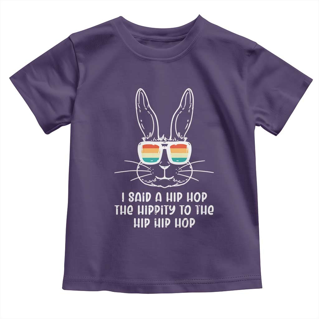 Retro Hip Hop Easter Bunny Toddler T Shirt Funny Hippity Cool Rabbit Lovers Toddler - Wonder Print Shop