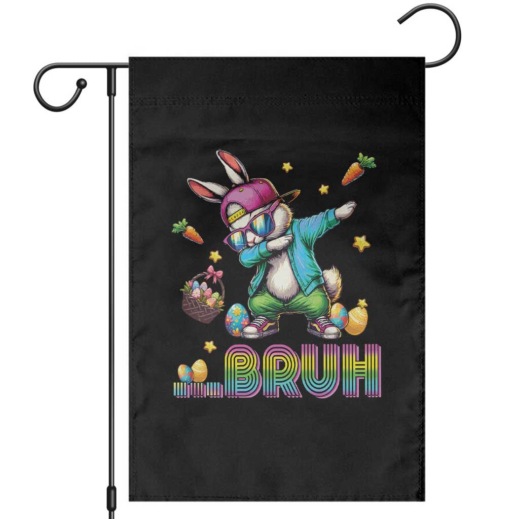Bruh Dab Bunny Easter Garden Flag Funny 80s Retro Vintage Party Cool Rabbit - Wonder Print Shop