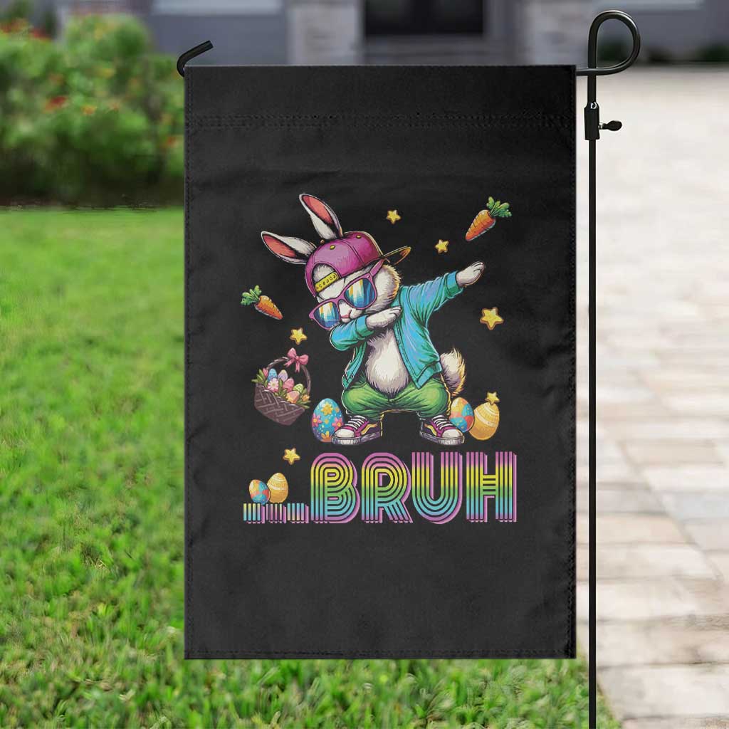 Bruh Dab Bunny Easter Garden Flag Funny 80s Retro Vintage Party Cool Rabbit - Wonder Print Shop