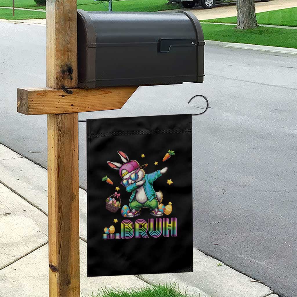 Bruh Dab Bunny Easter Garden Flag Funny 80s Retro Vintage Party Cool Rabbit - Wonder Print Shop