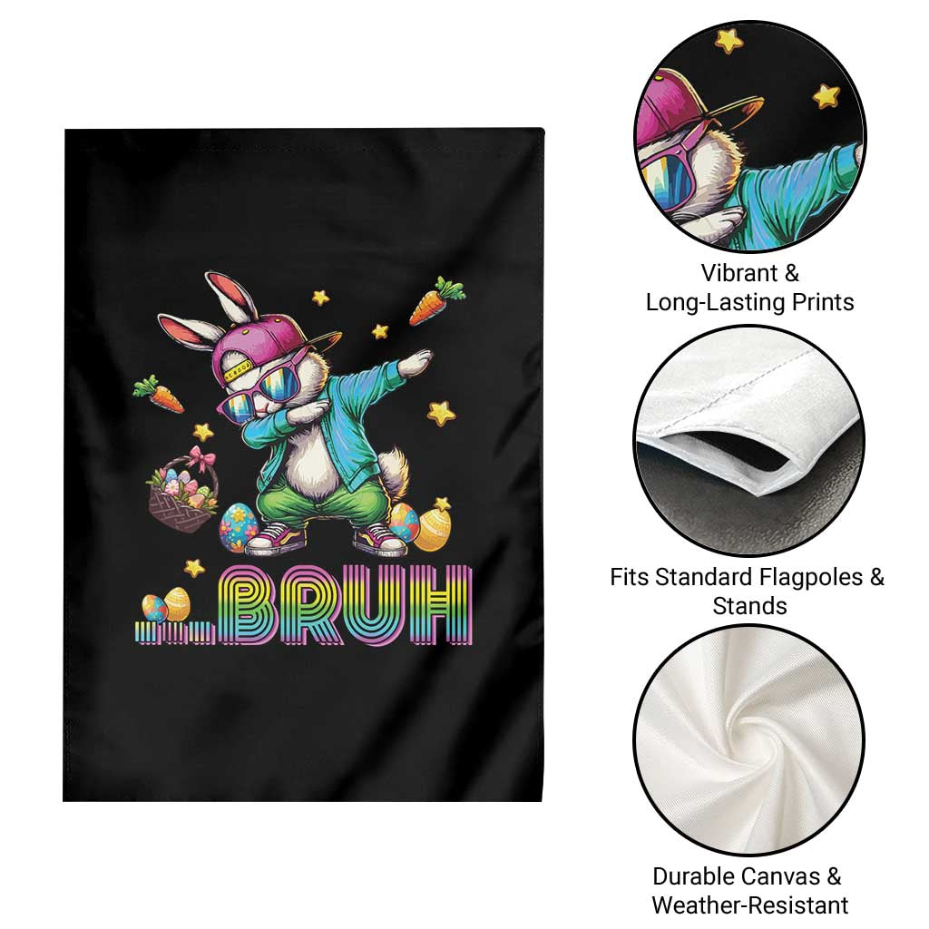Bruh Dab Bunny Easter Garden Flag Funny 80s Retro Vintage Party Cool Rabbit - Wonder Print Shop