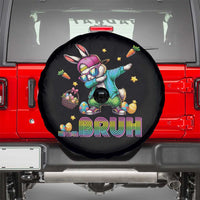 Bruh Dab Bunny Easter Spare Tire Cover Funny 80s Retro Vintage Party Cool Rabbit - Wonder Print Shop