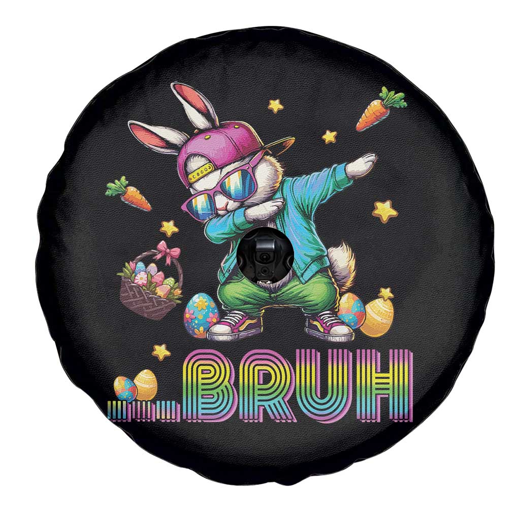 Bruh Dab Bunny Easter Spare Tire Cover Funny 80s Retro Vintage Party Cool Rabbit - Wonder Print Shop