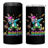 Bruh Dab Bunny Easter 4 in 1 Can Cooler Tumbler Funny 80s Retro Vintage Party Cool Rabbit - Wonder Print Shop