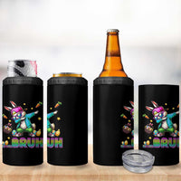 Bruh Dab Bunny Easter 4 in 1 Can Cooler Tumbler Funny 80s Retro Vintage Party Cool Rabbit - Wonder Print Shop